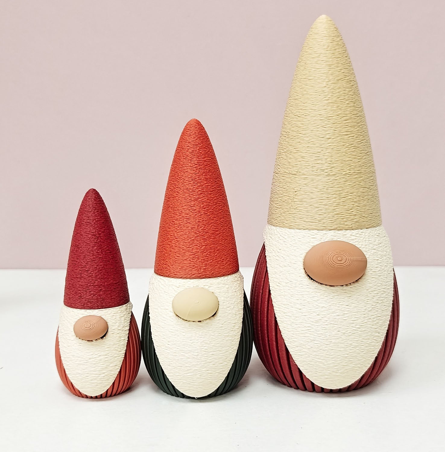 Nordic Gnomes – Set van 3 decoratieve kerstfiguren (3D-geprint)