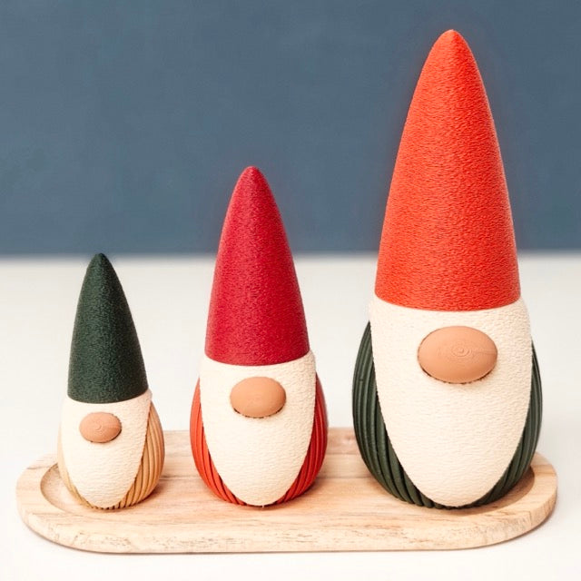 Nordic Gnomes – Set van 3 decoratieve kerstfiguren (3D-geprint)