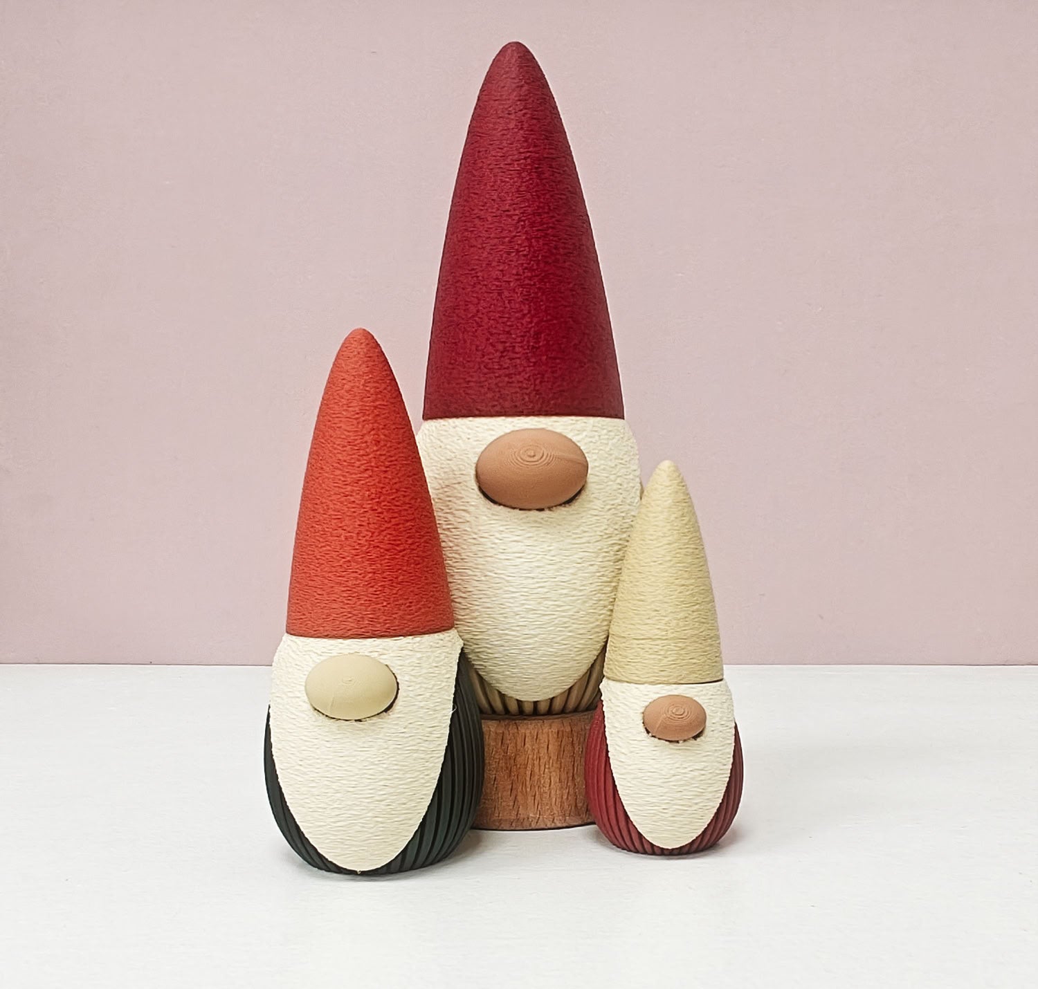 Nordic Gnomes – Set van 3 decoratieve kerstfiguren (3D-geprint)